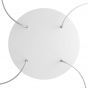 Creative Cables - Rose-One Rond plafondrozet voor 4 lichtpunten - Ø 40 x 3,5 cm - wit