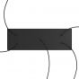 Creative Cables - Rose-One Rechthoekig plafondrozet voor 5 lichtpunten - 67,5 x 22,5 cm - zwart