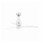 Faro Mini Eterfan - plafondventilator met licht en afstandsbediening - slimme ventilator optie - Ø 128 cm - 17W LED incl. - chroom en transparant