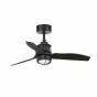 Faro Just Fan XS - plafondventilator met licht en afstandsbediening - slimme ventilator optie - Ø 81 cm - 17W LED incl. - mat zwart
