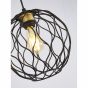 Searchlight Finesse - hanglamp - 95 x 25 x 80 cm - zwart en goud