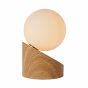 Lucide Len - tafellamp - 16 cm - licht hout en opaal