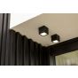 Lutec Gemini - buiten plafondlamp LED - 8,5 x 8,5 x 8,5 cm - 6,7W LED incl. - IP65 - donker grijs  