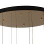 Searchlight Clamp - hanglamp - Ø 50 x 184 cm - 75W dimbare LED incl. - goud en transparant