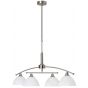Brilliant Enze - hanglamp - 90 x 40 x 11 cm - satijn chroom
