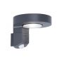 Lutec Diso - buiten wandlamp met sensor op zonne-energie - 17 x 16 x 12 cm - 2W LED incl. - IP44 - donkergrijs