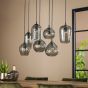 Vico Hexagon - hanglamp - 90 x 30 x 150 cm - fumé