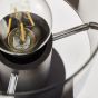 Brilliant Beth - tafellamp - Ø 15 x 26 cm - koffie en rookglas