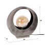 Vico Full Moon - tafellamp - 30 x 13 x 32 cm - oud zilver