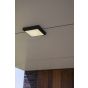 Lutec Helena - wand/plafondverlichting - 22 x 22 x 3,6 cm - 20W LED incl. - donkergrijs - wit