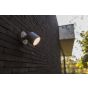 Lutec Explorer - buiten wandlamp - 10 x 13 x 11 cm - 5,9W LED incl. - IP54 - donkergrijs