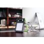 Lutec Padlight - draagbare zonnelamp met USB-poort - 14 x 2 x 18 cm - 3 stappen dimmer - 2,4W LED incl. - IP44 - groen