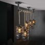 Vico Spindle - Hanglamp - 157 x 15 x 150 cm - leisteengrijs