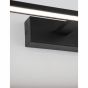 Nova Luce Mondrian - spiegellamp - 41,5 x 14 x 6 cm - 12W LED incl. - IP44 - zand zwart