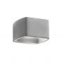 Nova Luce Zerino - wandverlichting - 13 x 13 x 8 cm - 6W LED incl. - IP65 - grijs beton
