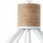 Brilliant Matrix Wood - hanglamp - Ø 47 x 142 cm - wit