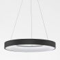 Nova Luce Rando Thin - hanglamp - Ø 60 x 120 cm - 50W dimbare LED incl. - zand zwart - witte lichtkleur