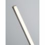 Searchlight Tribeca - staanlamp - 150 cm - 17,7W LED incl. - satijn zilver en wit