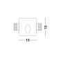 Nova Luce Cirocco - inbouw wandverlichting - 10 x 10 cm - 1W LED incl. - wit gips