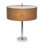 Brilliant Andria - tafellamp - 51 cm - chroom / lichtbruin