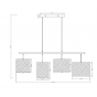 Lucide Baskett - hanglamp - 107 x 23 x 175 cm - zwart en licht hout