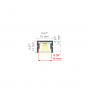 Klus PDS-4-PLUS - LED profiel - 1,6 x 1,2 cm - 200cm lengte - zwart