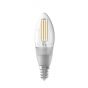 Calex Smart LED lamp - Ø 3,5 x 11,2 cm - E14 - 4,5W - dimfunctie via app - 1800 tot 3000K - white ambiance