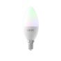 Calex Smart LED lamp - Ø 3,7 x 11,4 cm - E14 - 5W - dimfunctie en instelbare lichtkleur via app - RGB+W