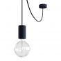 Creative Cables Eiva - buitenhanglamp met siliconen plafondbevestiging - Ø 12,5 x 514,5 cm - IP65 - steenkool zwart