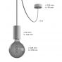Creative Cables Eiva - buitenhanglamp met siliconen plafondbevestiging - Ø 12,5 x 514,5 cm - IP65 - steenkool zwart