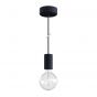 Creative Cables Eiva - buitenhanglamp met siliconen plafondbevestiging - Ø 12,5 x 164,5 cm - IP65 - steenkool zwart
