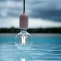 Creative Cables Eiva Pastel - buitenhanglamp met siliconen plafondbevestiging - Ø 12,5 x 164,5 cm - IP65 - zalmroos