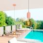 Creative Cables Eiva Pastel - buitenhanglamp met siliconen plafondbevestiging - Ø 12,5 x 164,5 cm - IP65 - zalmroos