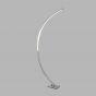 Searchlight Colton - staanlamp - 169 cm - 24W dimbare LED incl. - satijn zilver