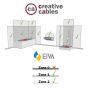 Creative Cables Eiva - buiten- en/of badkamerwandlamp met siliconen bevestiging - Ø 12,5 x 14 cm - IP65 - wit