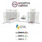 Creative Cables Eiva - buiten- en/of badkamerwandlamp met siliconen bevestiging - Ø 12,5 x 10,5 cm - IP65 - wit