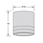 Lutec Focus - buiten plafondlamp - Ø 10 x 10 cm - IP44 - donkergrijs
