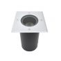Lichtkoning Hades - vierkante grondspot voor buiten - 110 x 110 mm, Ø100 mm inbouw - IP67 - wit