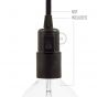 Creative Cables - E27 fitting met schakelaar - Ø 3,9 x 7,7 cm - zwart