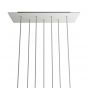 Creative Cables - Rose-One Rechthoekig plafondrozet voor 7 lichtpunten - 67,5 x 22,5 cm - wit