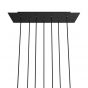 Creative Cables - Rose-One Rechthoekig plafondrozet voor 7 lichtpunten - 67,5 x 22,5 cm - zwart