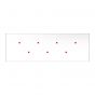 Creative Cables - Rose-One Rechthoekig plafondrozet voor 7 lichtpunten - 67,5 x 22,5 cm - wit