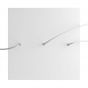 Creative Cables - Rose-One Vierkant plafondrozet voor 3 lichtpunten op lijn - 40 x 40 x 3,5 cm - wit