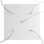 Creative Cables - Rose-One Vierkant plafondrozet voor 5 lichtpunten - 40 x 40 x 3,5 cm - wit