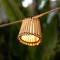 New Garden Okinawa Garland Solar - lichtslinger op zonne-energie + oplaadbare batterij - 8 meter slinger waarvan 3 meter snoer - 10 LED-lampen incl. - IP44 - bamboe