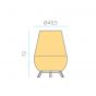 New Garden Saona - buiten vloerlamp - Ø45,5 x 72 cm - 5W dimbare LED incl. - IP65 - bruin