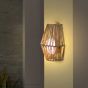 New Garden Sisine - buiten wandlamp met oplaadbare lichtbron en afstandsbediening - 9W dimbare LED incl. -  22,5 x 11,5 x 24,5 cm - IP54 - bruin