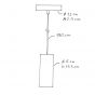 Creative Cables Tube - hanglamp 1L - Ø 12,5 x Ø 6 x 190 cm - zwart