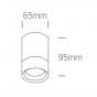 ONE Light GU10 Outdoor Cylinders - buiten plafondverlichting - Ø 6,5 x 9,5 cm - IP54 - roestbruin