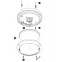 ONE Light Classic Outdoor Range - buiten plafondverlichting - Ø 22 x 6,5 cm - 10W LED incl. - IP54 - wit